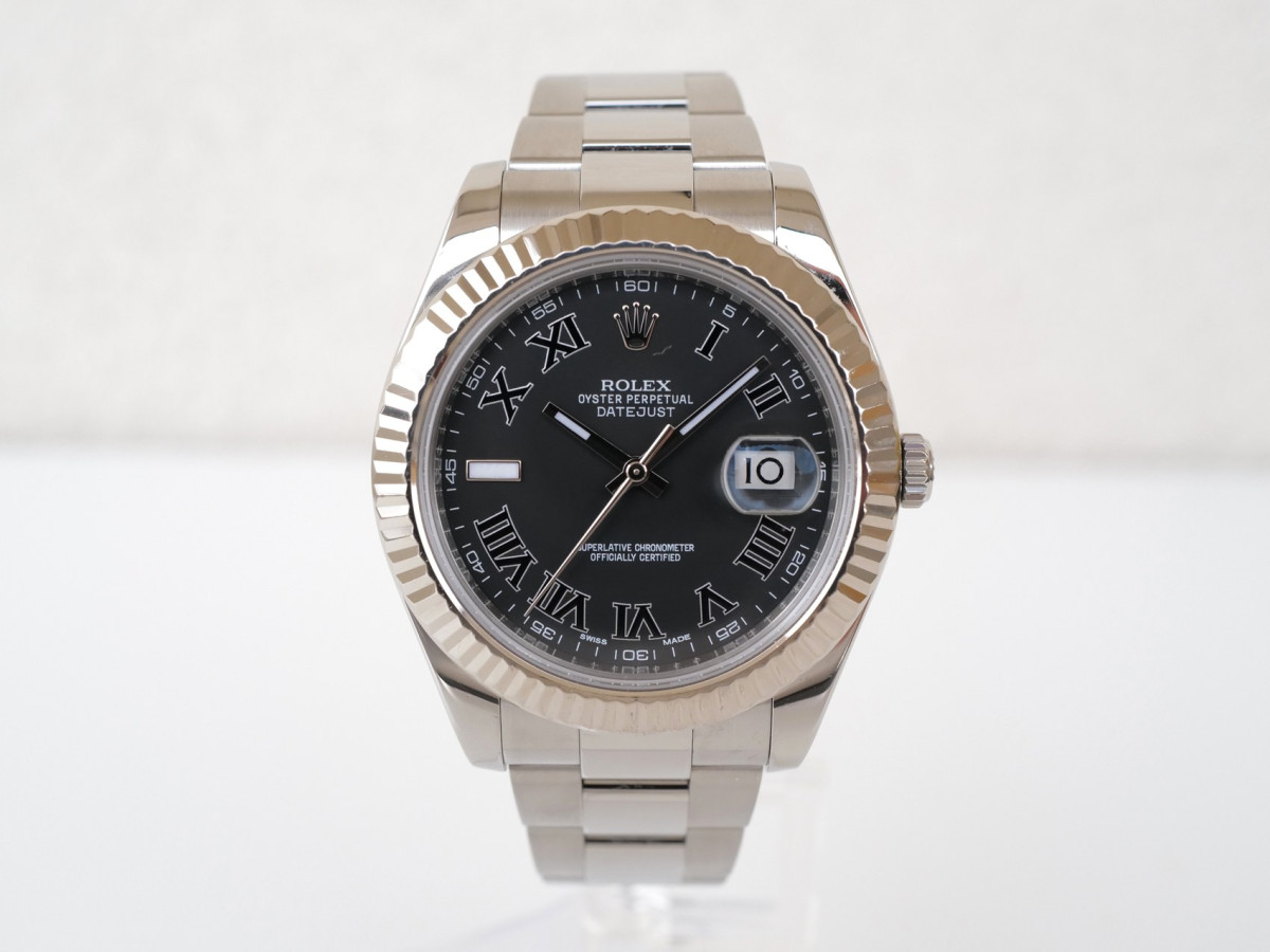 Швейцарський годинник Rolex Datejust II Black Roman Dial 41