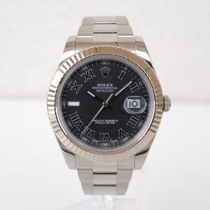 Швейцарський годинник Rolex Datejust II Black Roman Dial 41