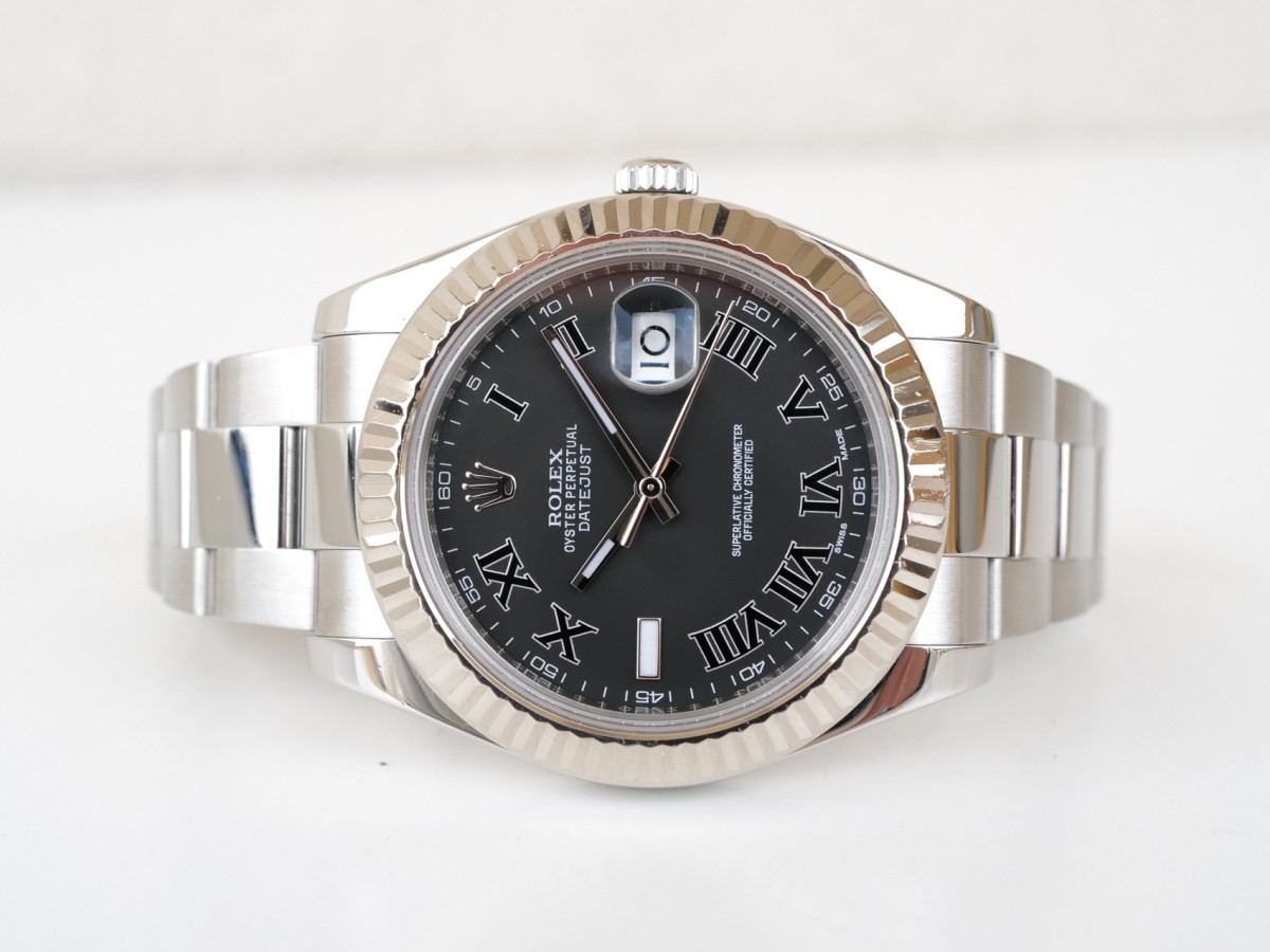 Швейцарський годинник Rolex Datejust II Black Roman Dial 41