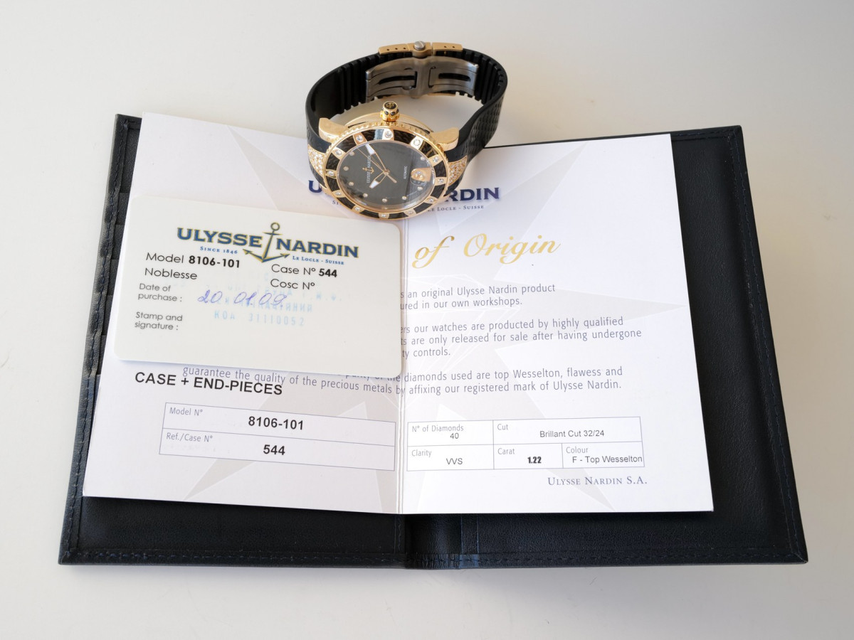 Швейцарские часы Ulysse Nardin Lady Diver Starry Night 18K Rose Gold Black Dial