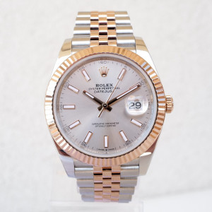 Швейцарские часы Rolex Datejust 41 Jubilee Steel 18K Rose Gold Sundust Dial