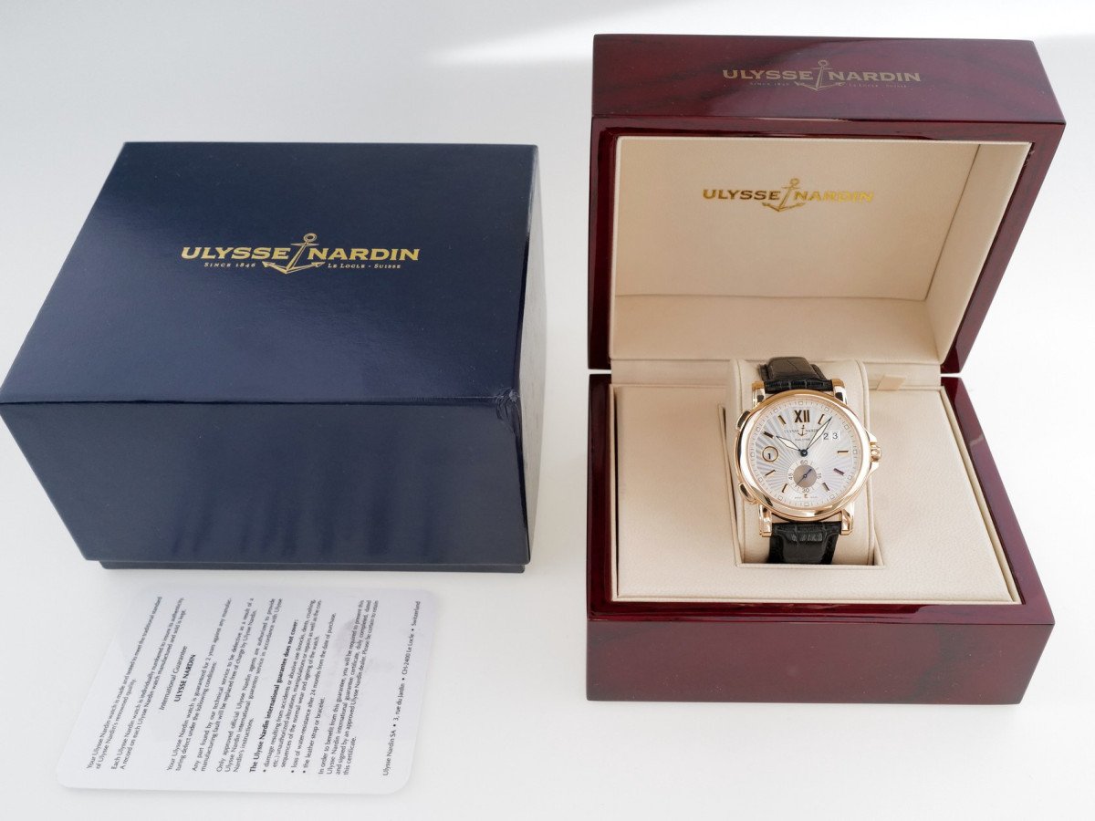 Швейцарские часы Ulysse Nardin GMT Big Date 18K Rose Gold Sunray Dial 42