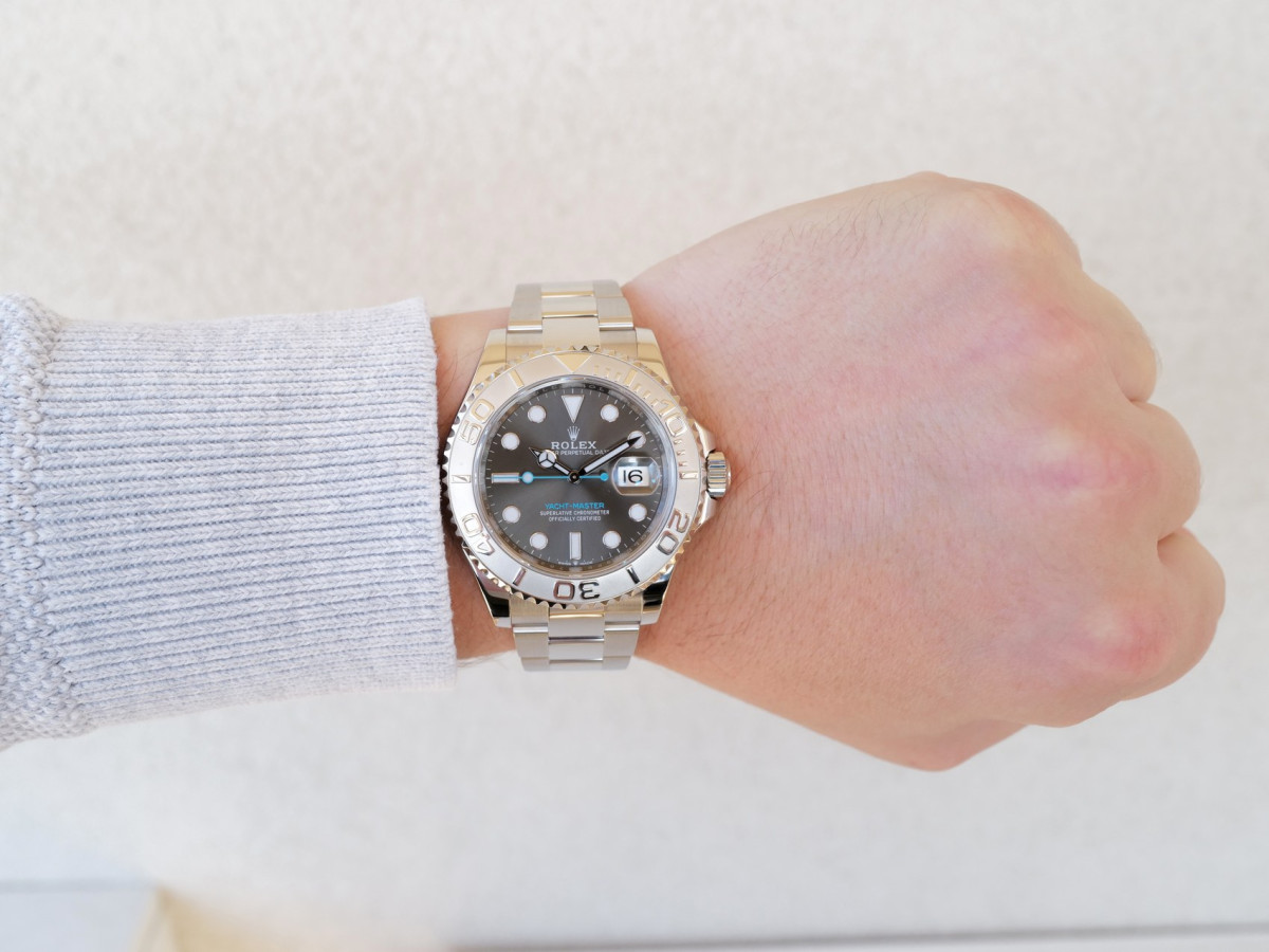 Швейцарские часы Rolex Yacht-Master 40 Rhodium Dial Platinum Bezel