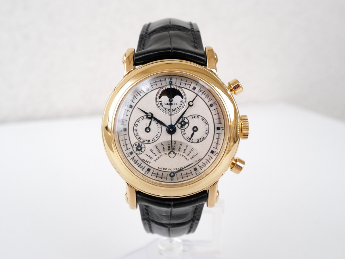 Швейцарские часы Franck Muller Perpetual Calendar Chronograph 18K Yellow Gold 39