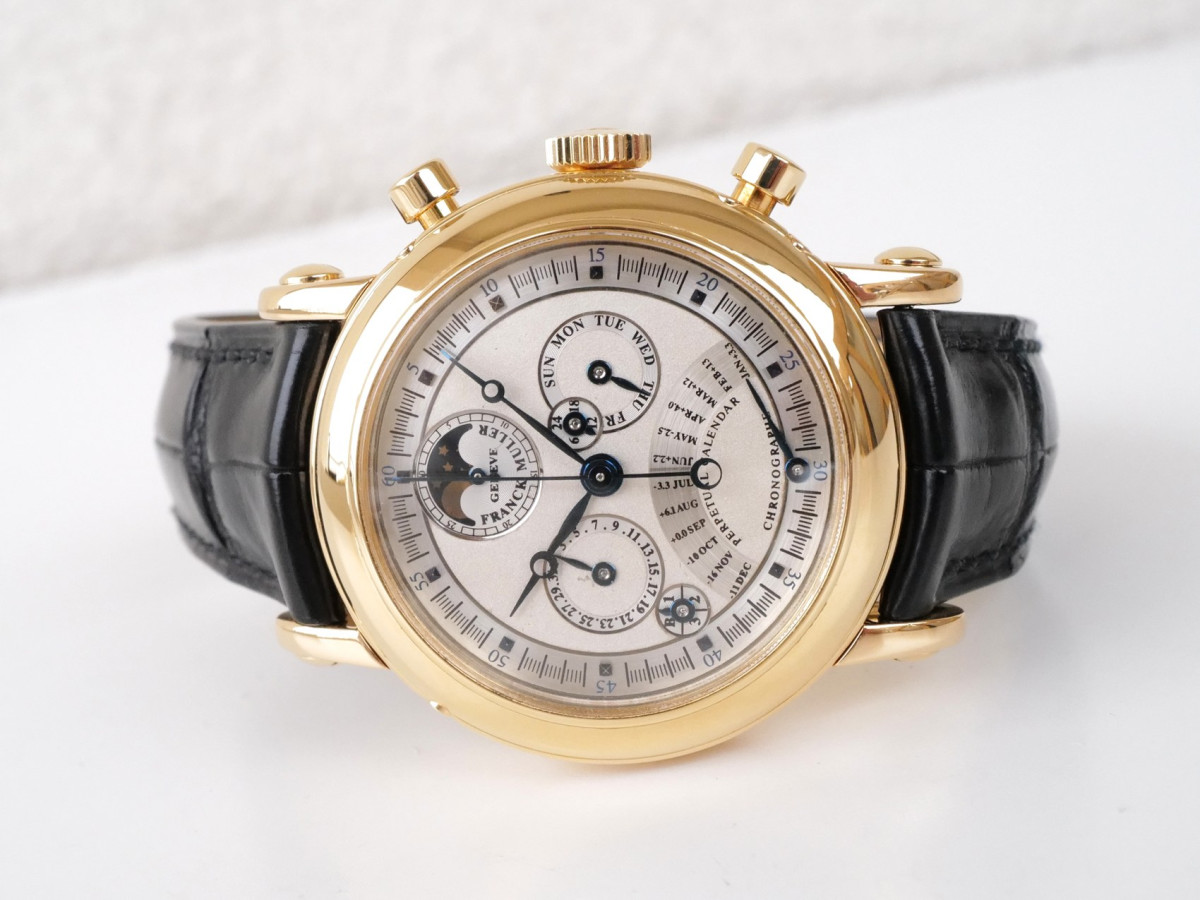 Швейцарские часы Franck Muller Perpetual Calendar Chronograph 18K Yellow Gold 39