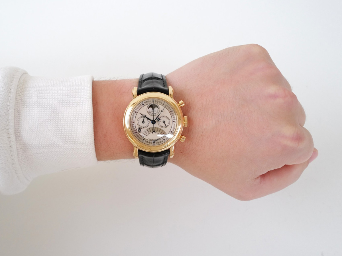 Швейцарские часы Franck Muller Perpetual Calendar Chronograph 18K Yellow Gold 39