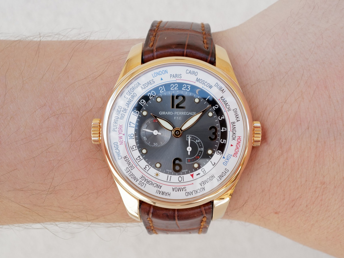 Швейцарские часы Girard Perregaux Traveller WW.TC Power Reserve 18K Rose Gold 41
