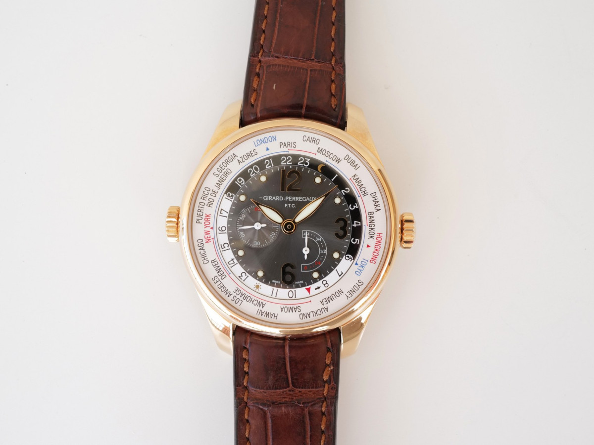Швейцарские часы Girard Perregaux Traveller WW.TC Power Reserve 18K Rose Gold 41