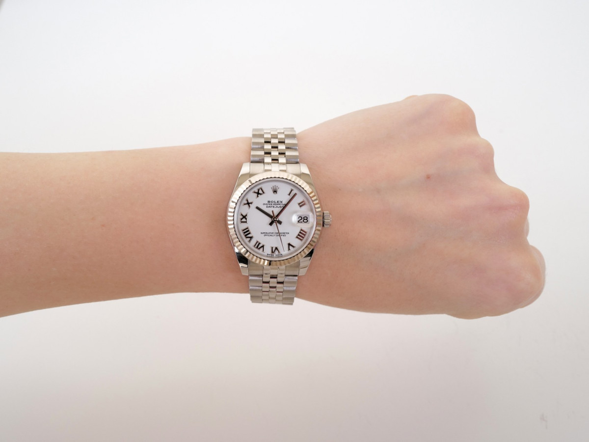 Швейцарський годинник Rolex Datejust 31 Jubilee White Roman Dial