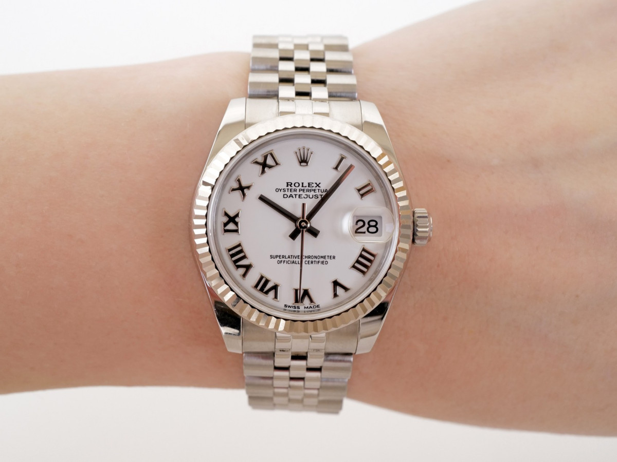 Швейцарський годинник Rolex Datejust 31 Jubilee White Roman Dial