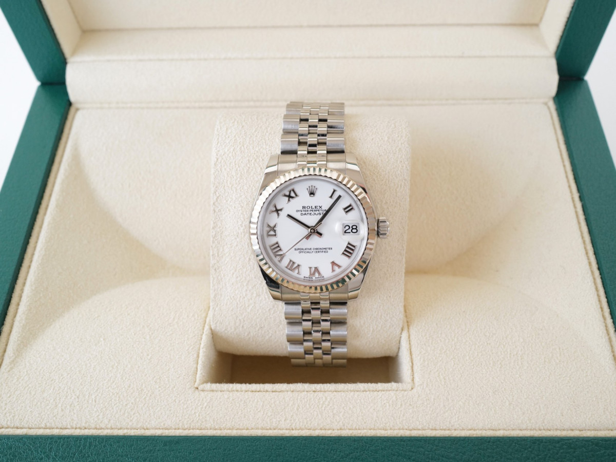 Швейцарський годинник Rolex Datejust 31 Jubilee White Roman Dial