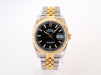 Швейцарський годинник Rolex Datejust 36 Jubilee Steel 18K Yellow Gold Black Dial Roulette Date