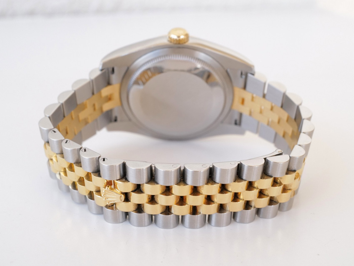 Швейцарський годинник Rolex Datejust 36 Jubilee Steel 18K Yellow Gold Black Dial Roulette Date