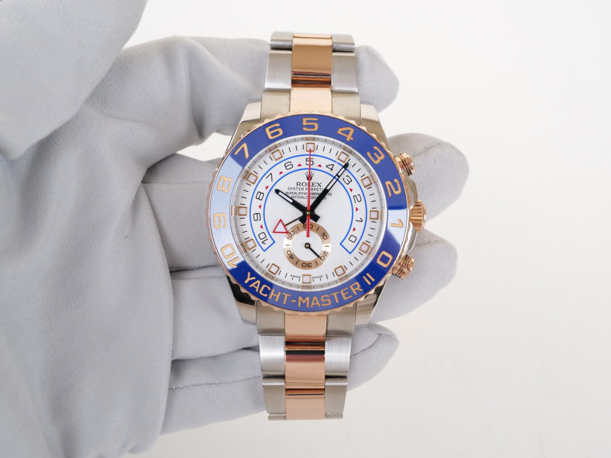 Швейцарський годинник Rolex Yacht-Master II Oyster Steel Rose Gold 44