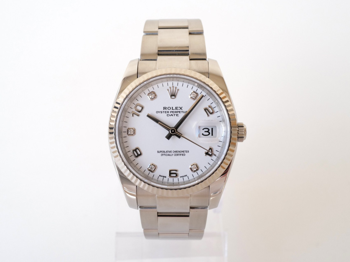 Swiss watch Rolex Oyster Perpetual 34 White Diamonds Dial