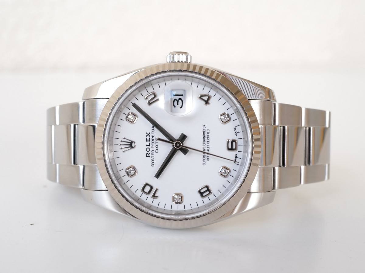 Swiss watch Rolex Oyster Perpetual 34 White Diamonds Dial