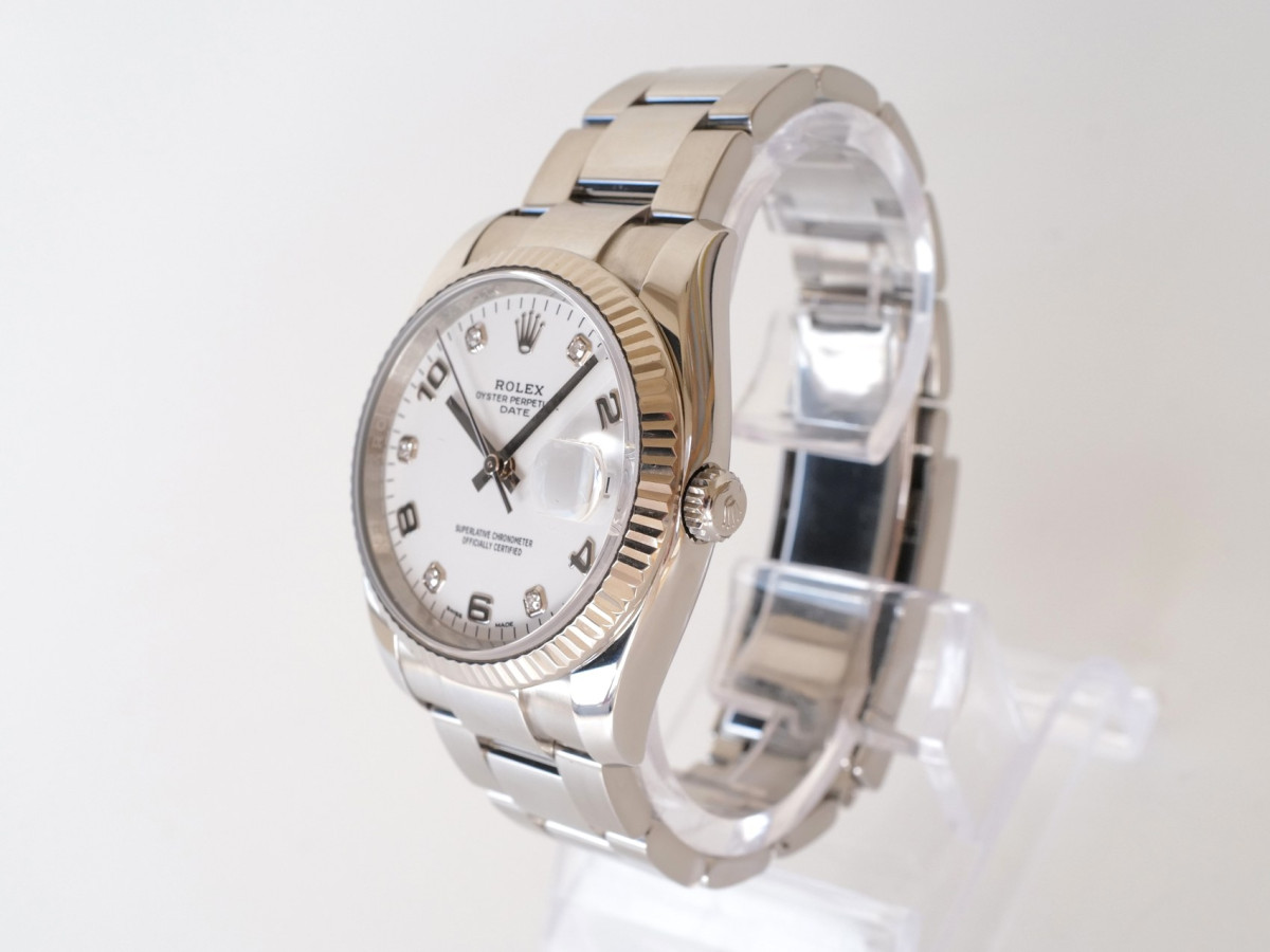 Swiss watch Rolex Oyster Perpetual 34 White Diamonds Dial