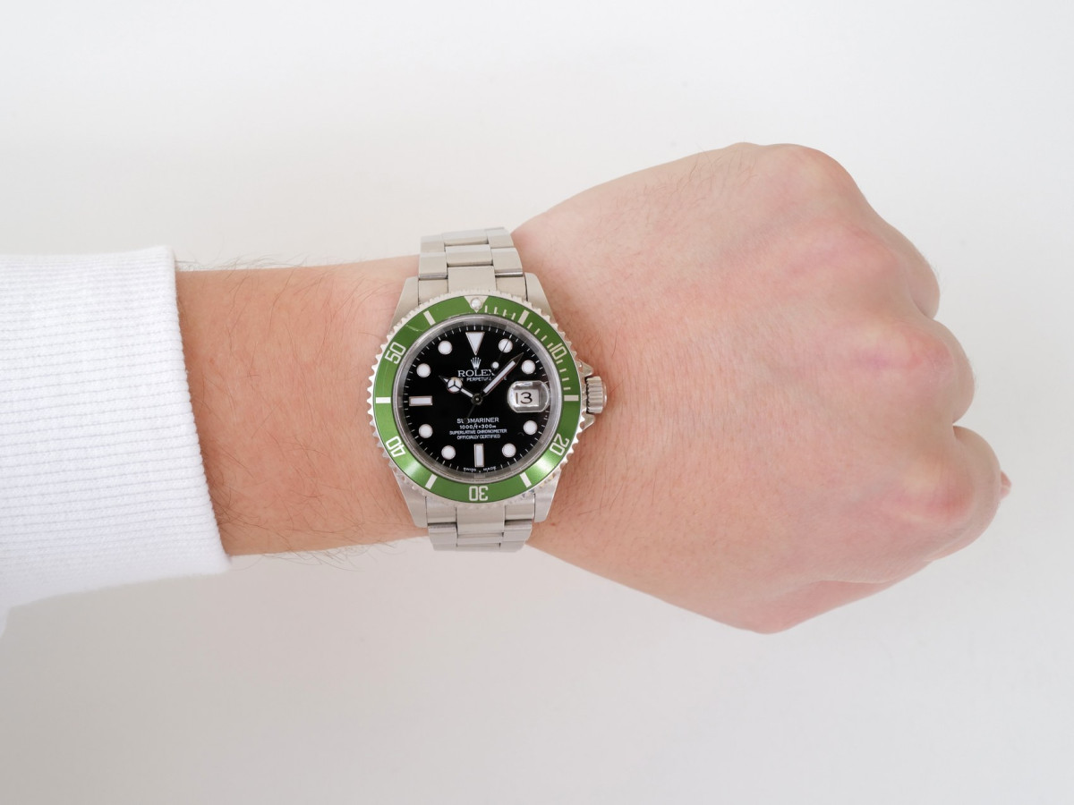 Швейцарський годинник Rolex Submariner Date Kermit MK1 Fat Flat Four