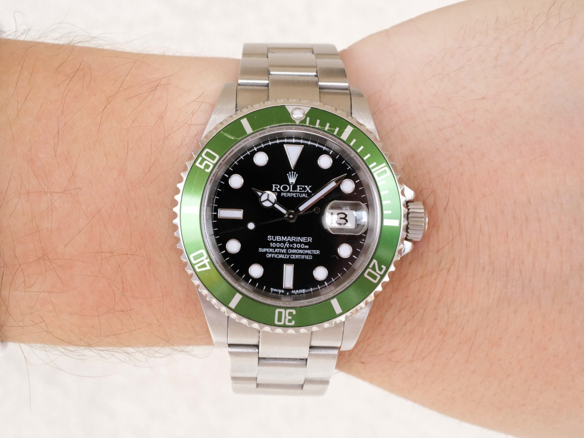 Швейцарський годинник Rolex Submariner Date Kermit MK1 Fat Flat Four