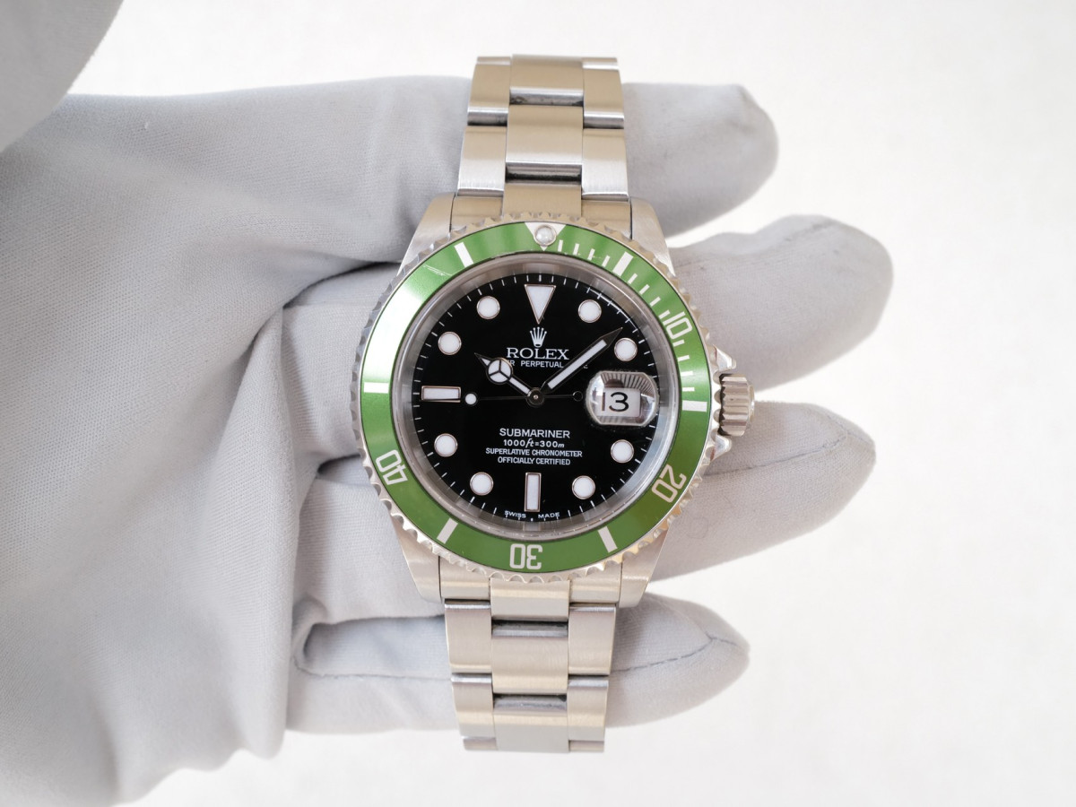 Швейцарський годинник Rolex Submariner Date Kermit MK1 Fat Flat Four