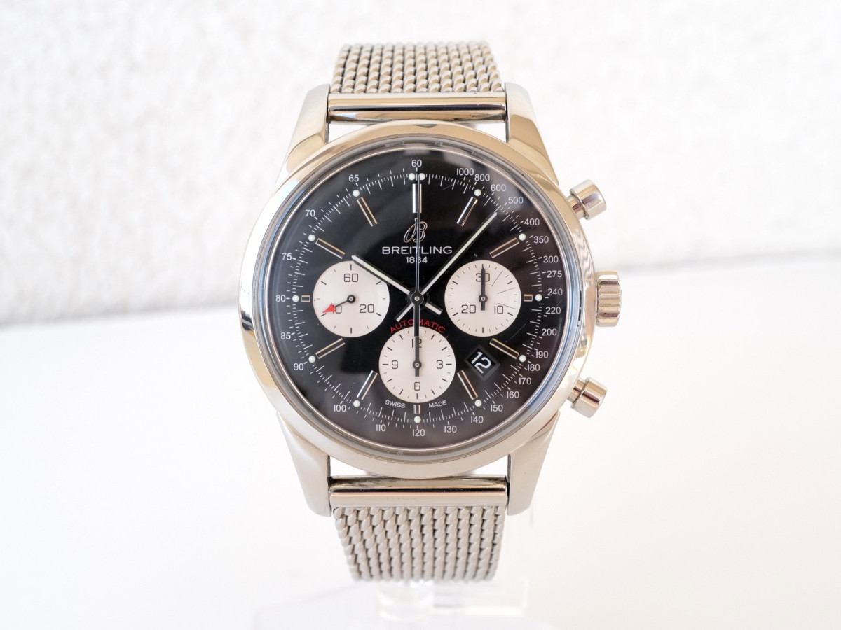 Швейцарський годинник Breitling Transocean Chronograph Panda Dial 43