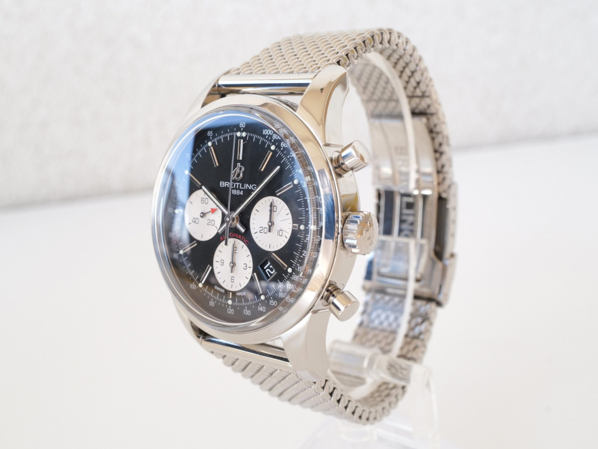 Швейцарський годинник Breitling Transocean Chronograph Panda Dial 43