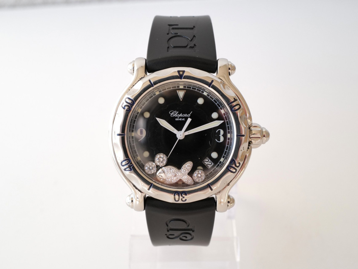 Швейцарские часы Chopard Happy Sport Happy Fish Black Dial 38
