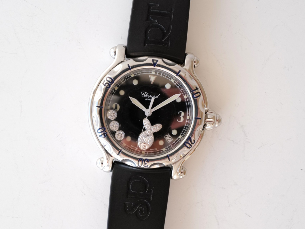 Швейцарские часы Chopard Happy Sport Happy Fish Black Dial 38