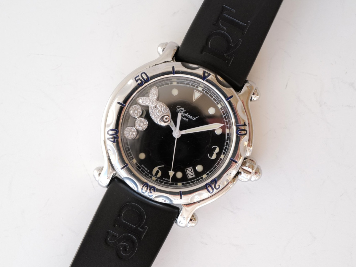 Швейцарские часы Chopard Happy Sport Happy Fish Black Dial 38