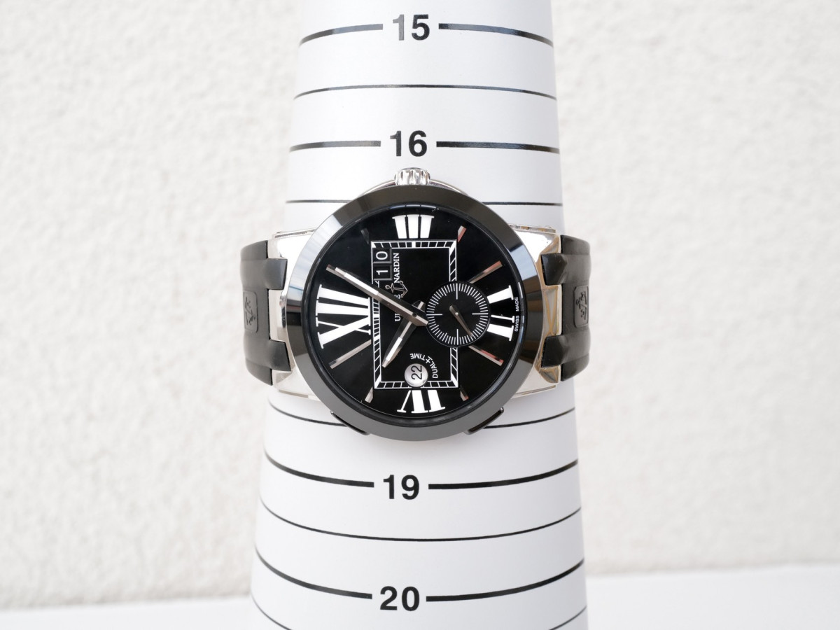 Швейцарський годинник Ulysse Nardin Executive Dual Time Black Rubber Strap Black Dial 43