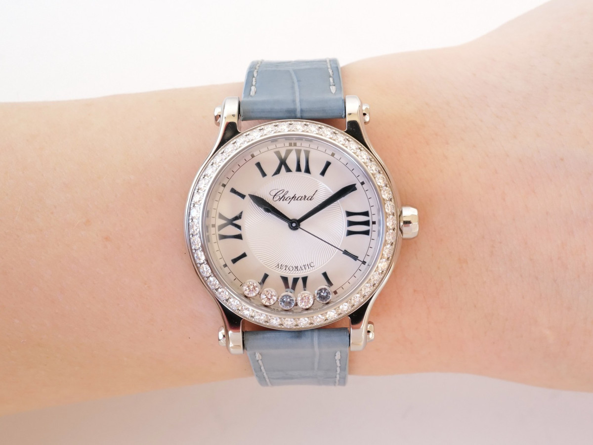 Швейцарський годинник Chopard Happy Sport Aqua Marine Limited Editon Automatic Diamonds 33