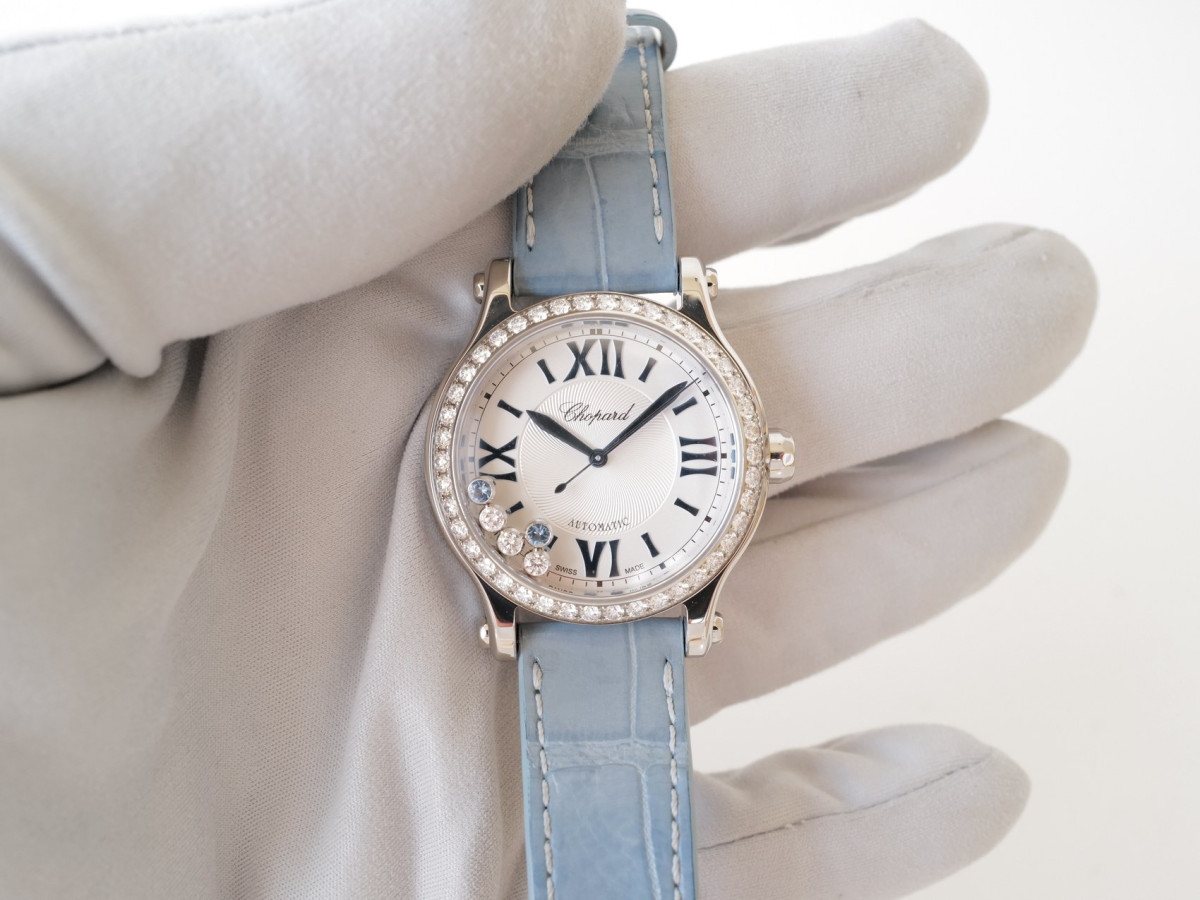 Швейцарський годинник Chopard Happy Sport Aqua Marine Limited Editon Automatic Diamonds 33