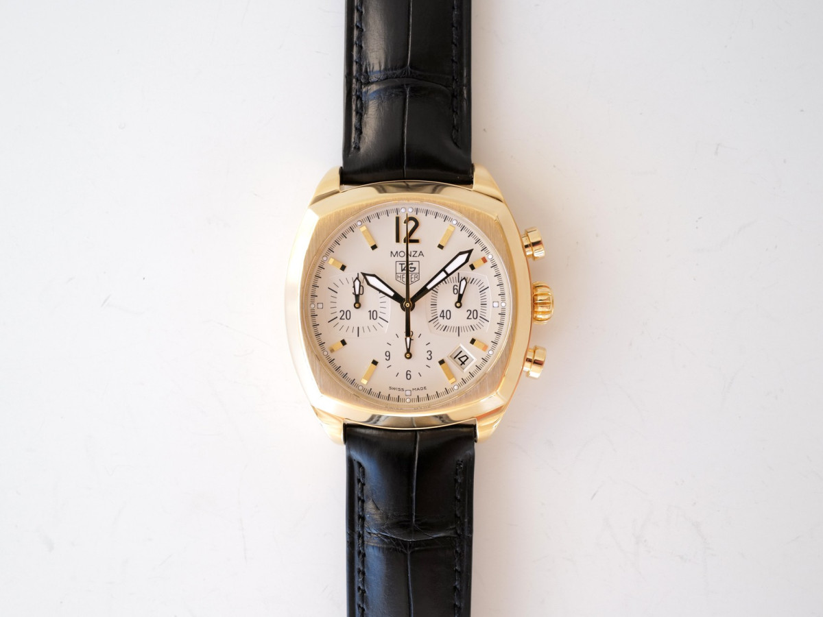 Швейцарские часы TAG Heuer Monza Chronograph 18K Yellow Gold 39