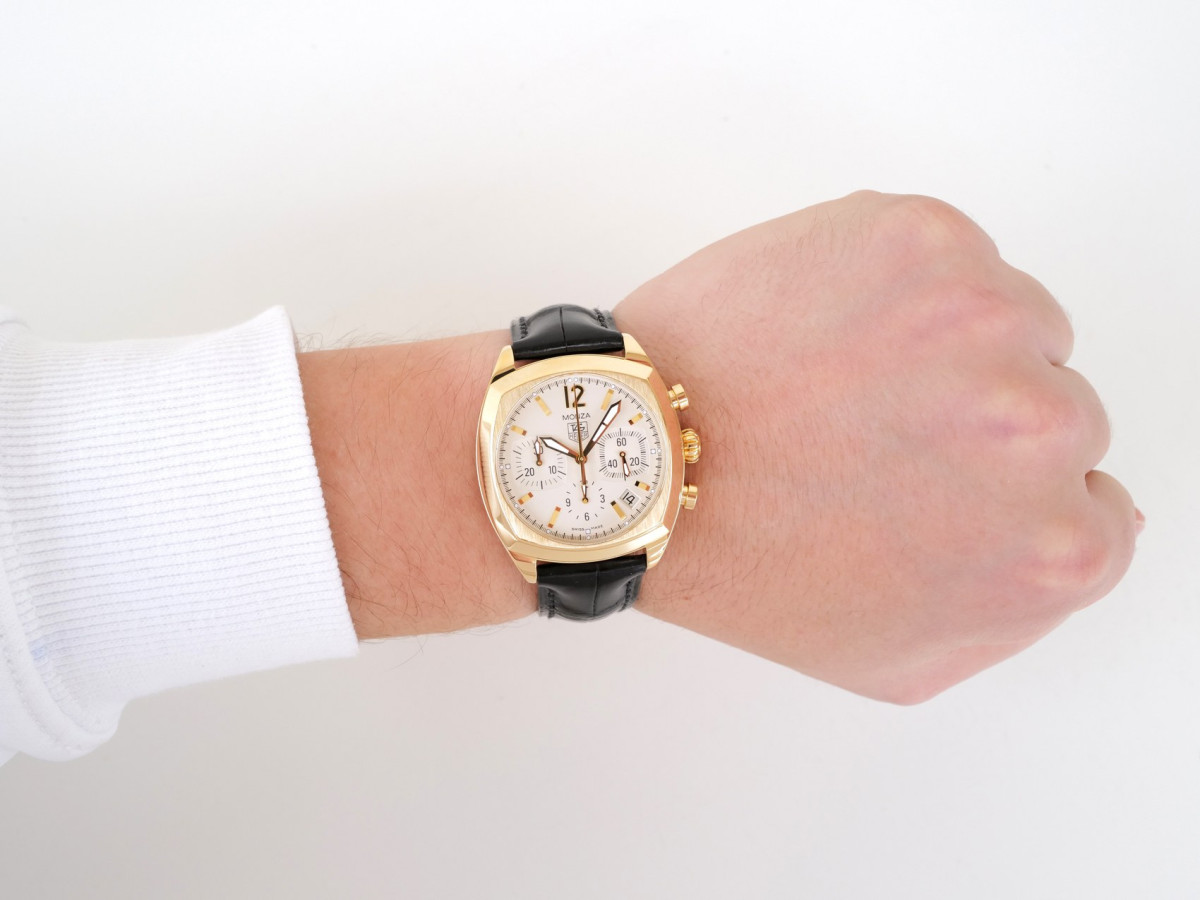 Швейцарские часы TAG Heuer Monza Chronograph 18K Yellow Gold 39