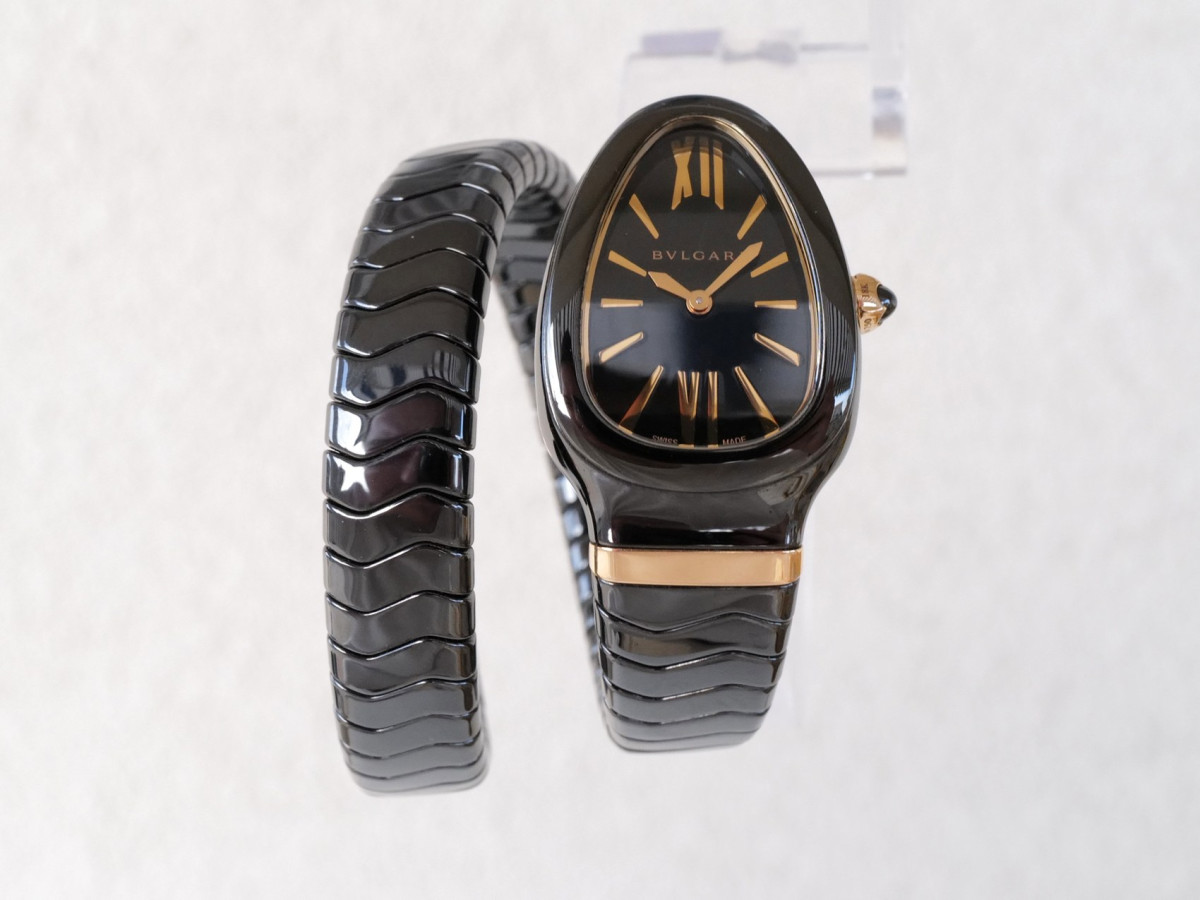 Швейцарський годинник Bulgari Serpenti Spiga Black Ceramic Single Spiral