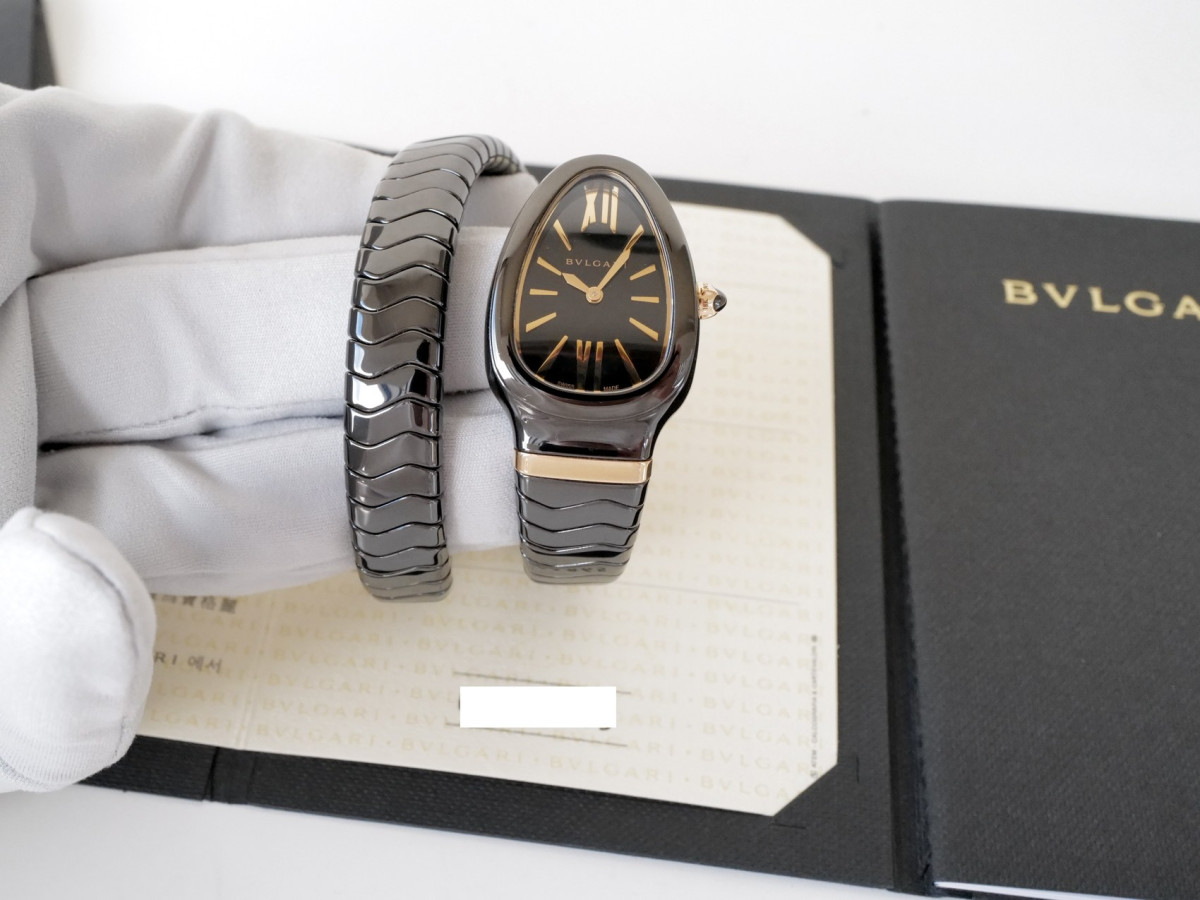Швейцарський годинник Bulgari Serpenti Spiga Black Ceramic Single Spiral