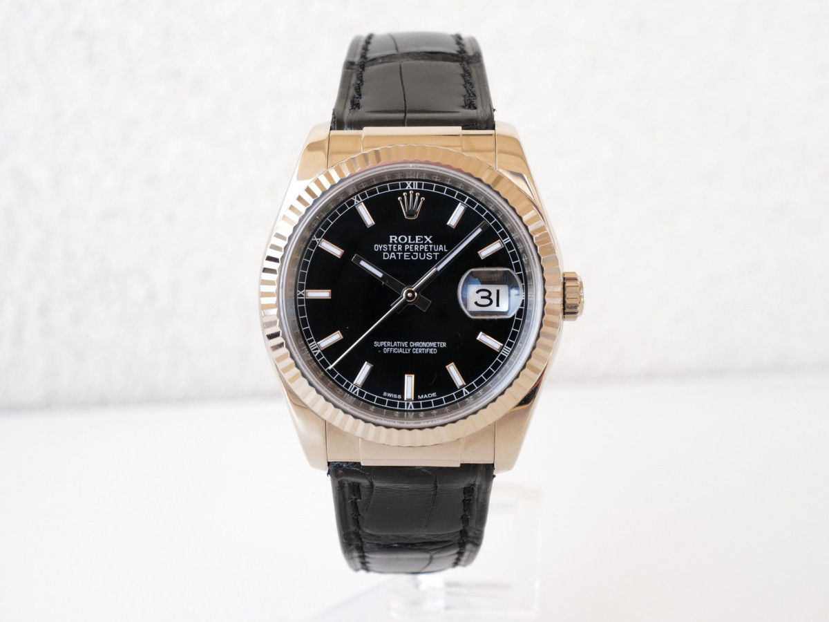 Швейцарський годинник Rolex Datejust 36 Black Dial 18K White Gold