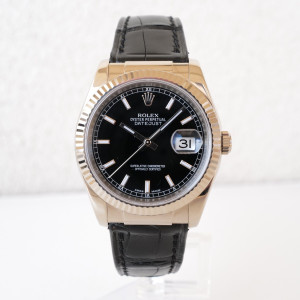 Швейцарський годинник Rolex Datejust 36 Black Dial 18K White Gold