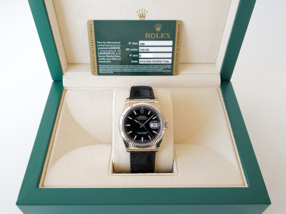 Швейцарський годинник Rolex Datejust 36 Black Dial 18K White Gold