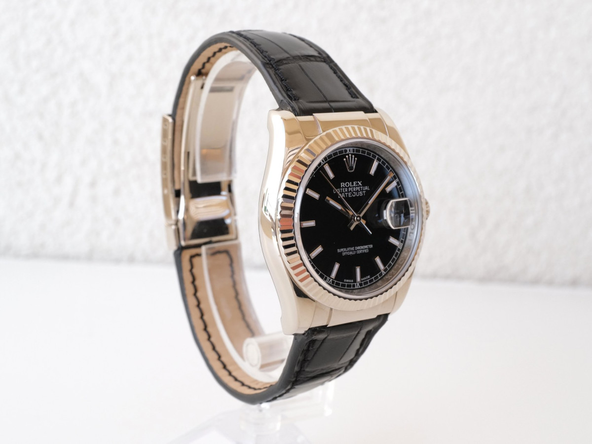 Швейцарський годинник Rolex Datejust 36 Black Dial 18K White Gold