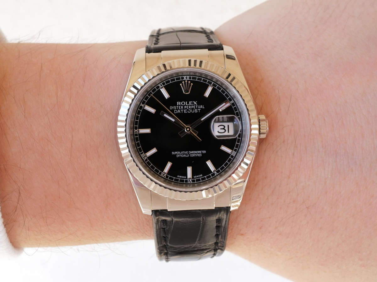 Швейцарський годинник Rolex Datejust 36 Black Dial 18K White Gold