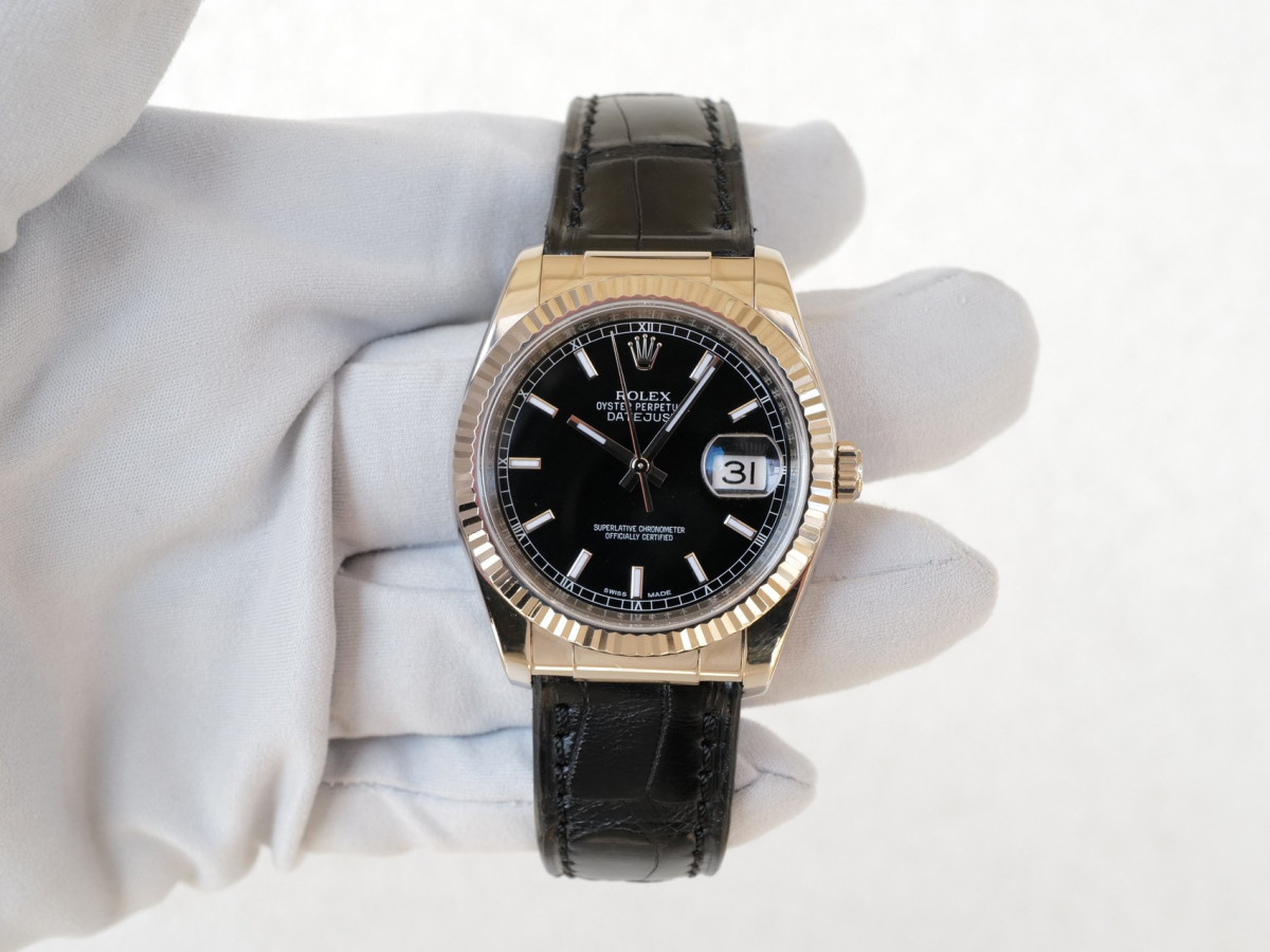 Швейцарський годинник Rolex Datejust 36 Black Dial 18K White Gold