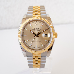 Швейцарський годинник Rolex Datejust 36 Jubilee Steel 18K Yellow Gold Champagne Dial 36