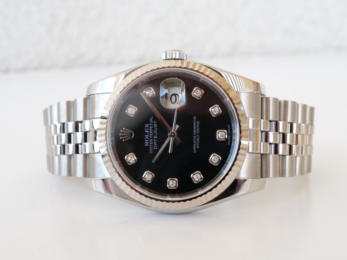 Швейцарские часы Rolex Datejust 36 Jubilee Steel Black Diamond Dial