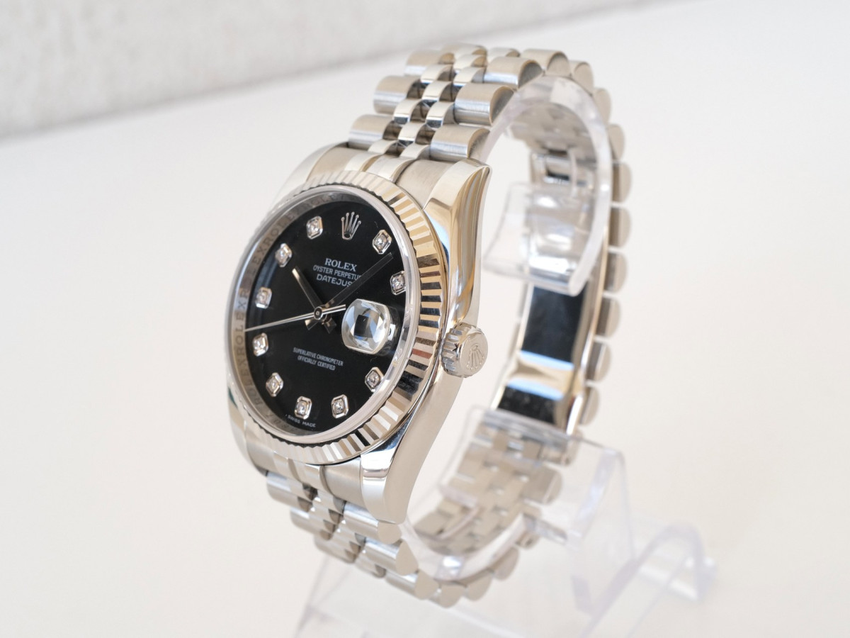 Швейцарские часы Rolex Datejust 36 Jubilee Steel Black Diamond Dial