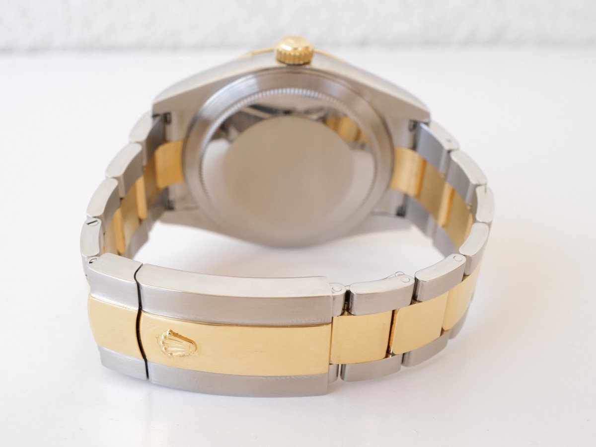 Швейцарський годинник Rolex Sky-Dweller 42 Oyster Steel 18K Yellow Gold White Dial