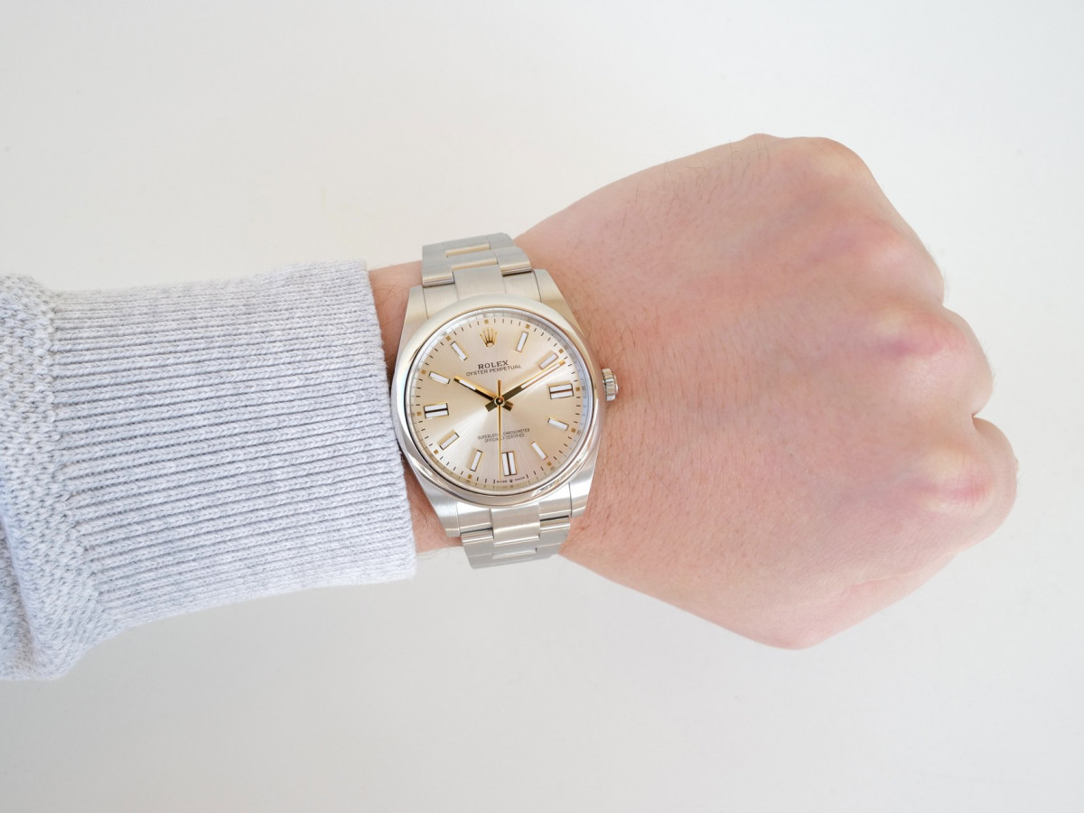 Швейцарський годинник Rolex Oyster Perpetual 41 Silver Dial