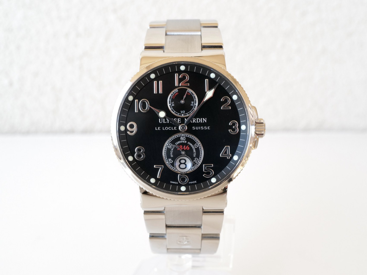 Швейцарские часы Ulysse Nardin Maxi Marine Chronometer Black Dial 41