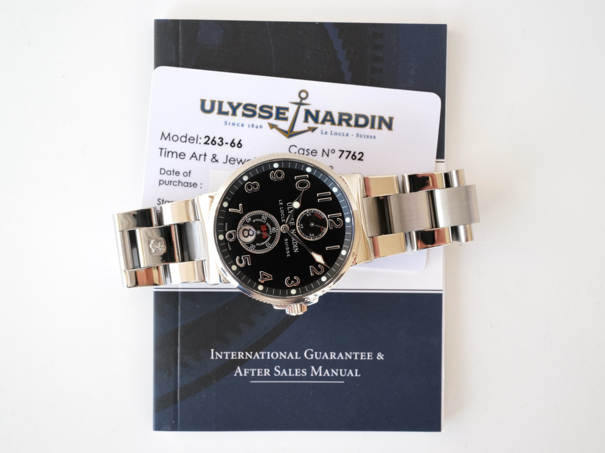 Швейцарские часы Ulysse Nardin Maxi Marine Chronometer Black Dial 41