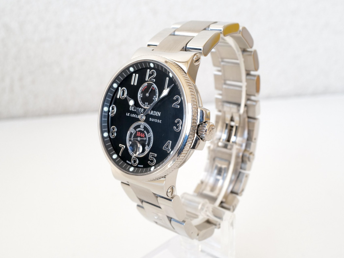 Швейцарские часы Ulysse Nardin Maxi Marine Chronometer Black Dial 41